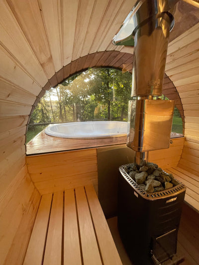 Barrel sauna 4-5m, 6-8 pers.